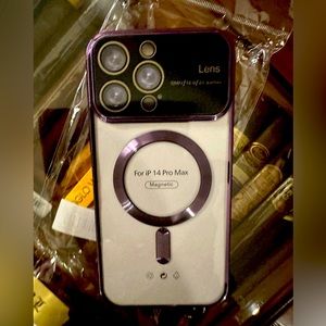 iPhone 14 ProMax Luxury lens protection bumper shockproof Phone Case